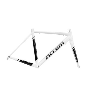 ACCENT APEX SET  aluminium rama +widelec biało-czarna połysk rozmiar 520 (s)