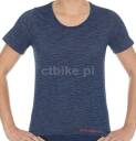 BRUBECK FUSION Koszulka damska krótki rękaw ciemnoniebieski