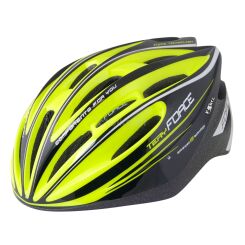 FORCE TERY Kask rowerowy czarno-fluo-biały S-M