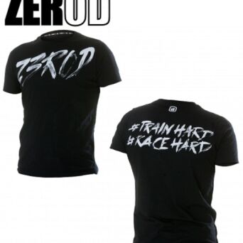 ZEROD T-SHIRT #TRAINHARD #RACEHARD koszulka triathlonowa czarna