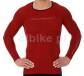 BRUBECK 3D RUN PRO Koszulka męska z długim rękawem ciemnoczerwona