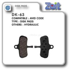 ZEIT klocki okładziny DK 63 Avid Code półmetaliczne