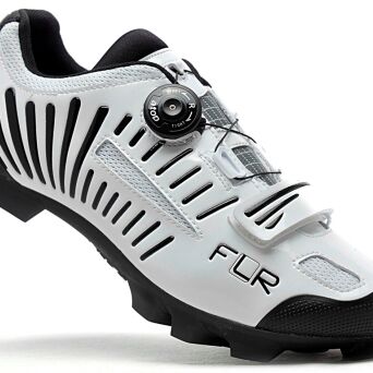 FLR F-75 Buty MTB z pokrętłem białe