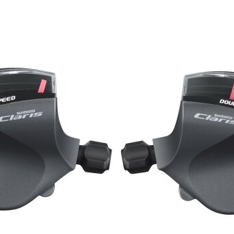SHIMANO CLARIS SL R2000 MANETKI DŹWIGNIE PRZERZUTEK KOMPLET SZOSA OBEJMA 2x8rz 